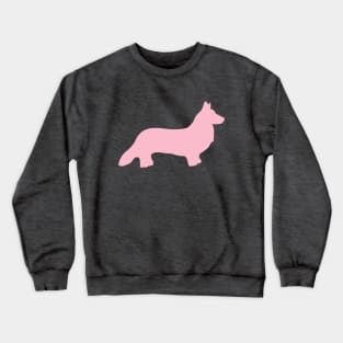 Pink Welsh Corgi Silhouette Crewneck Sweatshirt